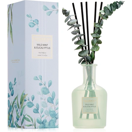 6.76 oz essential oil with sticks and dried eucalyptus.webp